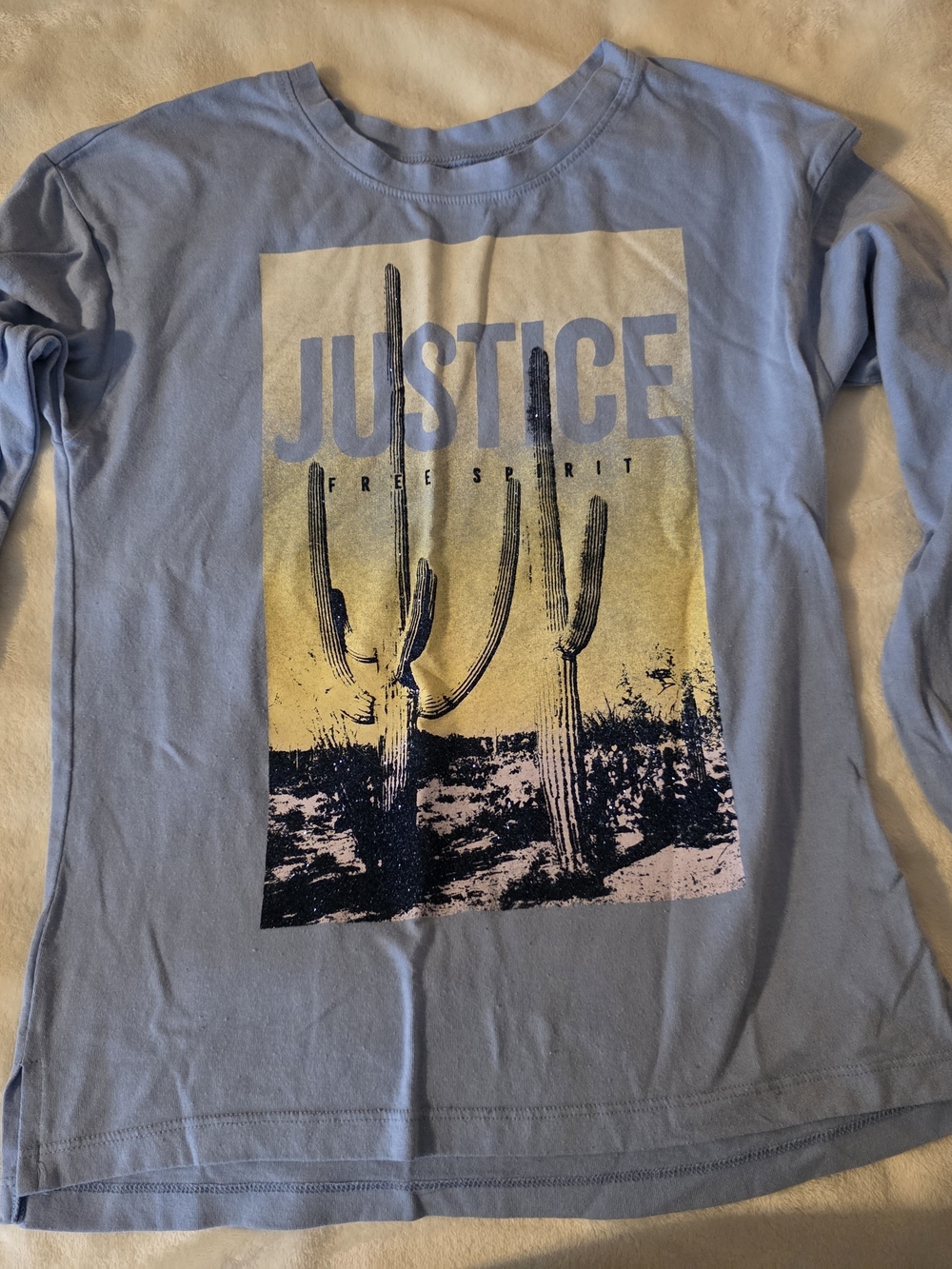 Justice Girls' Light Blue 'Justice Free Spirit' Graphic Tee